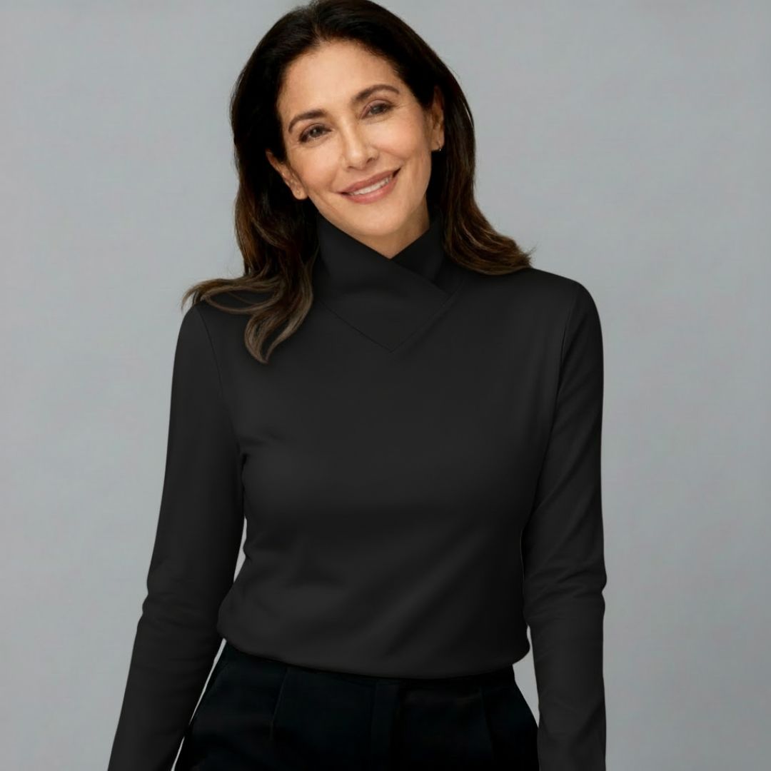 Stazia™ | Elegant High Neck Jumper