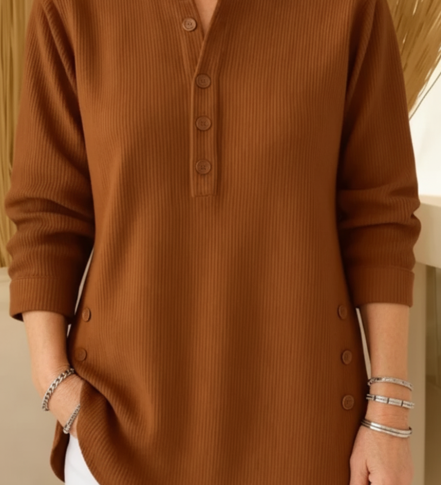 Elise Plain Knit Jumper with Long Sleeves