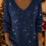 María — The festive V-neck jumper to shine