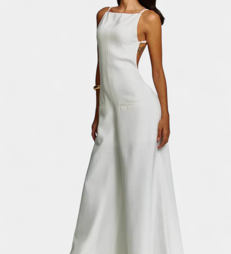 Belén Wide-Leg Halter Jumpsuit