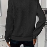 Amalie - Cable Knit Zip Sweater for Women