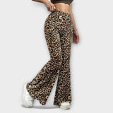 Celia | Bootcut Trousers with Leopard Print