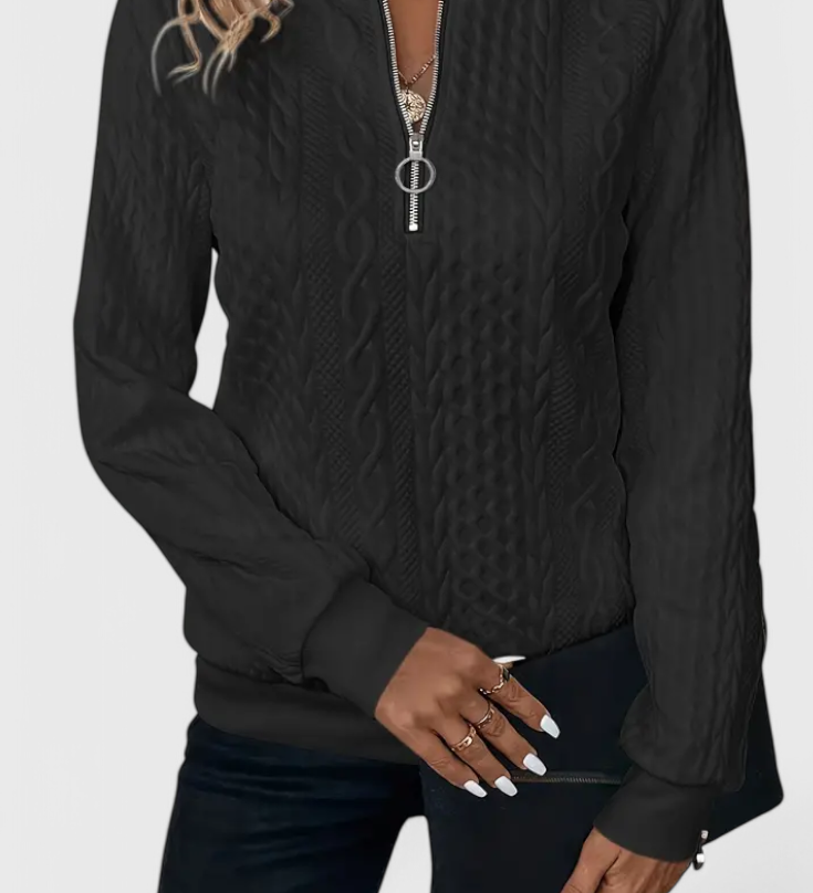Zoey | Soft Zip Knit Jumper