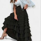 Elegant Tulle Detail Skirt