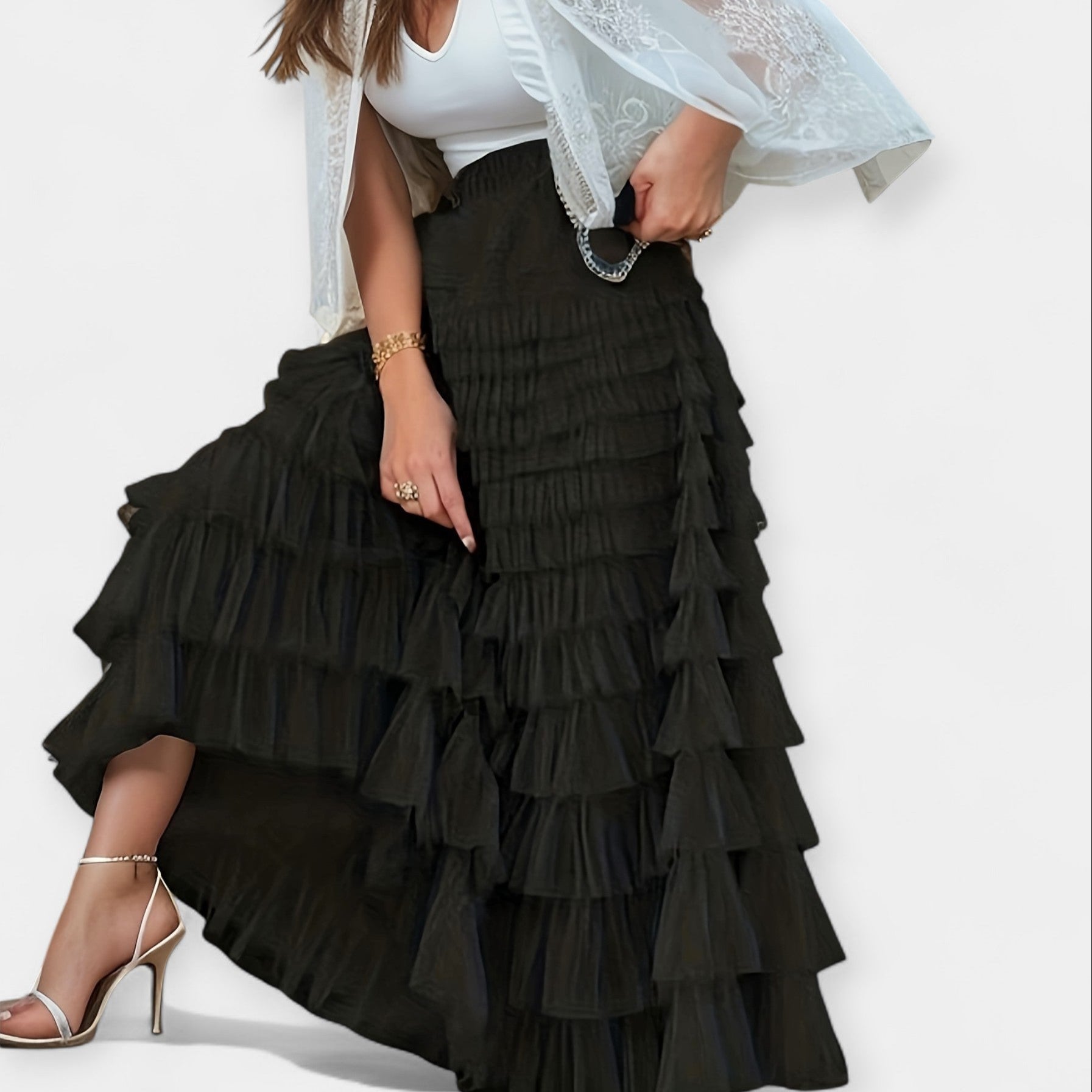 Elegant Tulle Detail Skirt