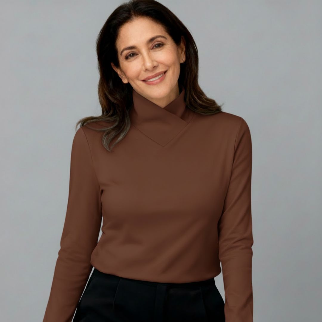 Stazia™ | Elegant High Neck Jumper