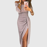 Marina | Elegant maxi dress with halter neck and flowing cut