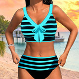 Victory - High-Waisted Striped Bikini