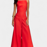 Belén Wide-Leg Halter Jumpsuit