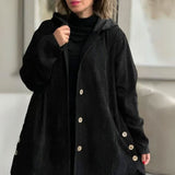 Adriana | Casual Velvet Hooded Jacket for Autumn Season