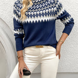 Ella | Elegant Geometric Knit Sweater
