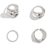 4-Piece Metal Ring Set