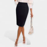 High-Waisted Midi Skirt