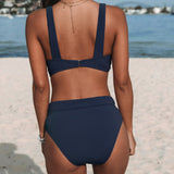 Matilde - Plain High-Waisted Swimsuit