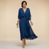 Monica | Chiffon Dress with V-Neck