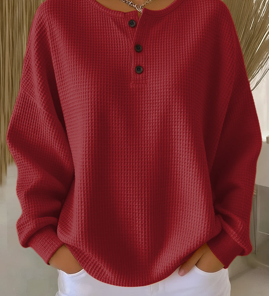 Brisa | Waffle Textured Knit Sweater