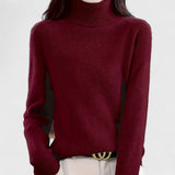 Sapphire - Solid High Neck Sweater