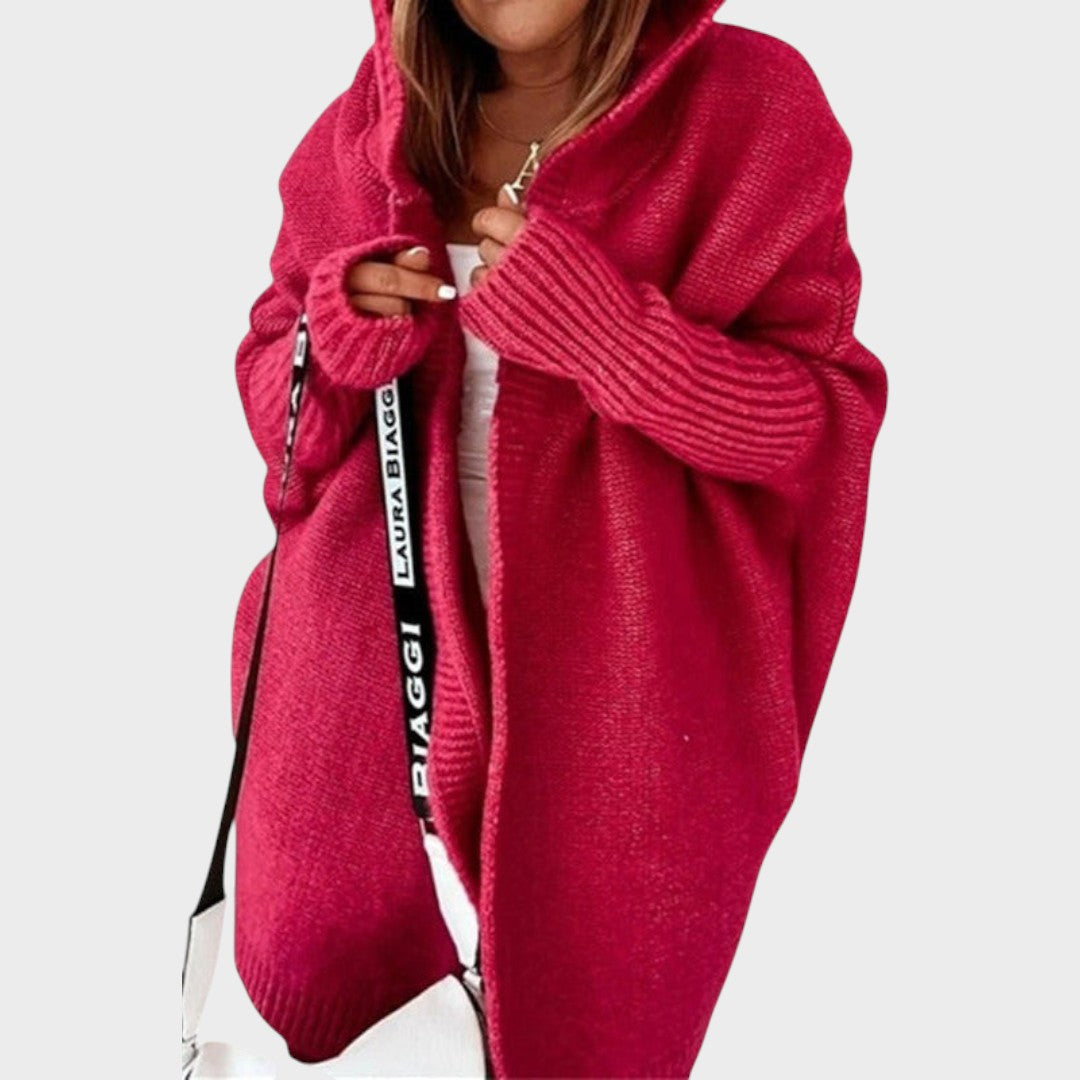 Marcela | Oversized Hooded Knit Cardigan