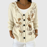 Guillemette - Comfortable Button-Up Knit Cardigan
