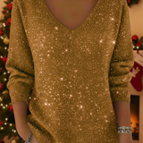 María — The festive V-neck jumper to shine
