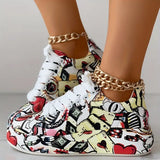 Veronika - Graffiti Design Trainers with Cushioning