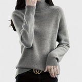 Sapphire - Solid High Neck Sweater