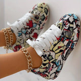 Veronika - Graffiti Design Trainers with Cushioning
