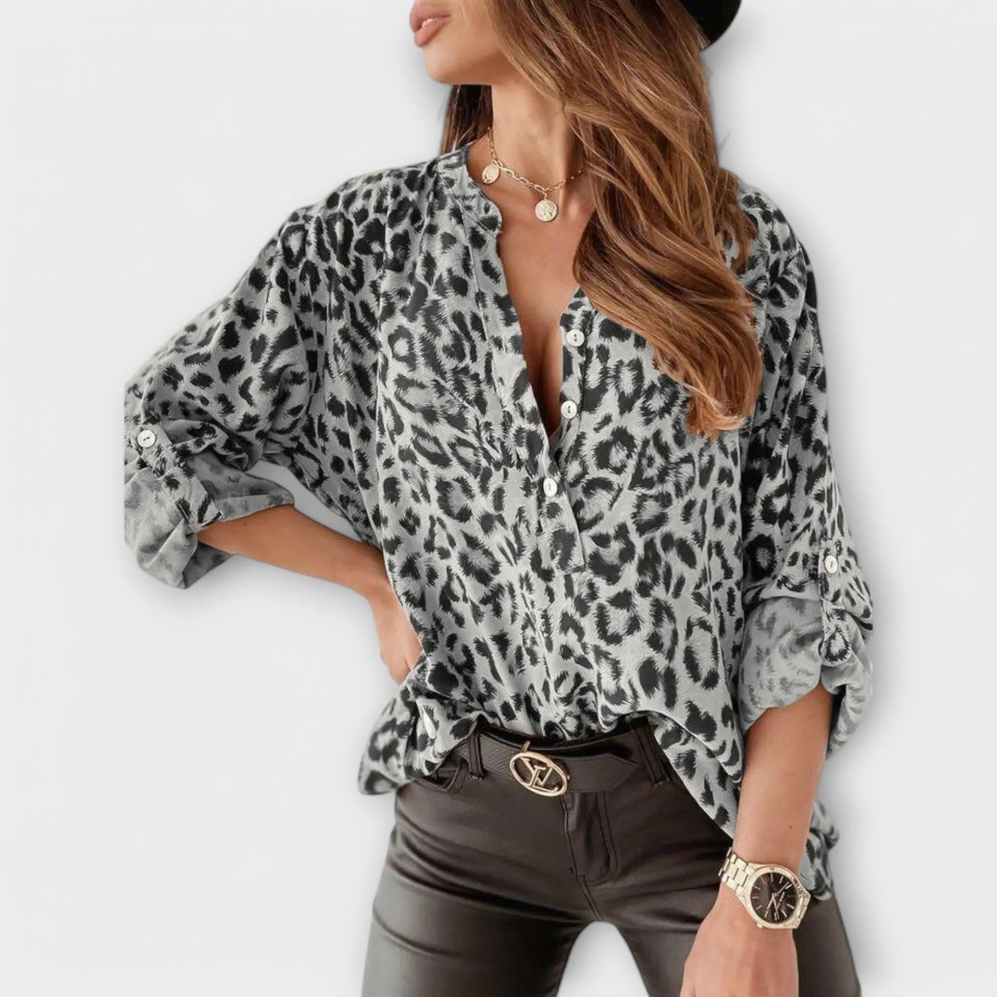 Patricia | Trendy Blouse with Leopard Print
