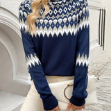 Ella | Elegant Geometric Knit Sweater