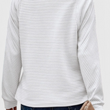 Helene V-Neck Jumper with Zip and Long Sleeves