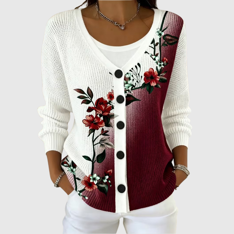 Théodora - Comfortable Hooded Knit Cardigan
