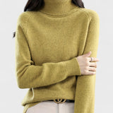 Sapphire - Solid High Neck Sweater