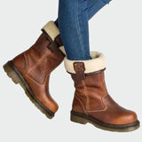 Padded Leather Winter Boots