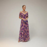 Velora - Long Floral Dress with V-Neck