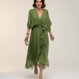 Leticia - Midi dress with tie waist
