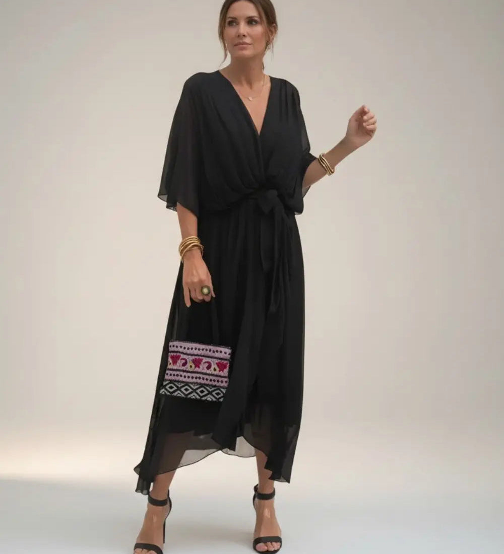 Leticia - Midi dress with tie waist