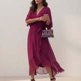 Leticia - Midi dress with tie waist
