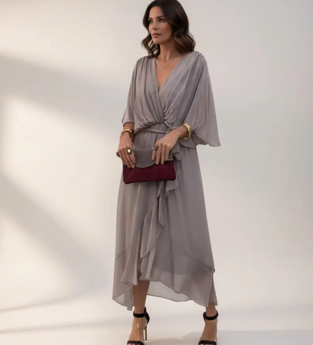 Leticia - Midi dress with tie waist