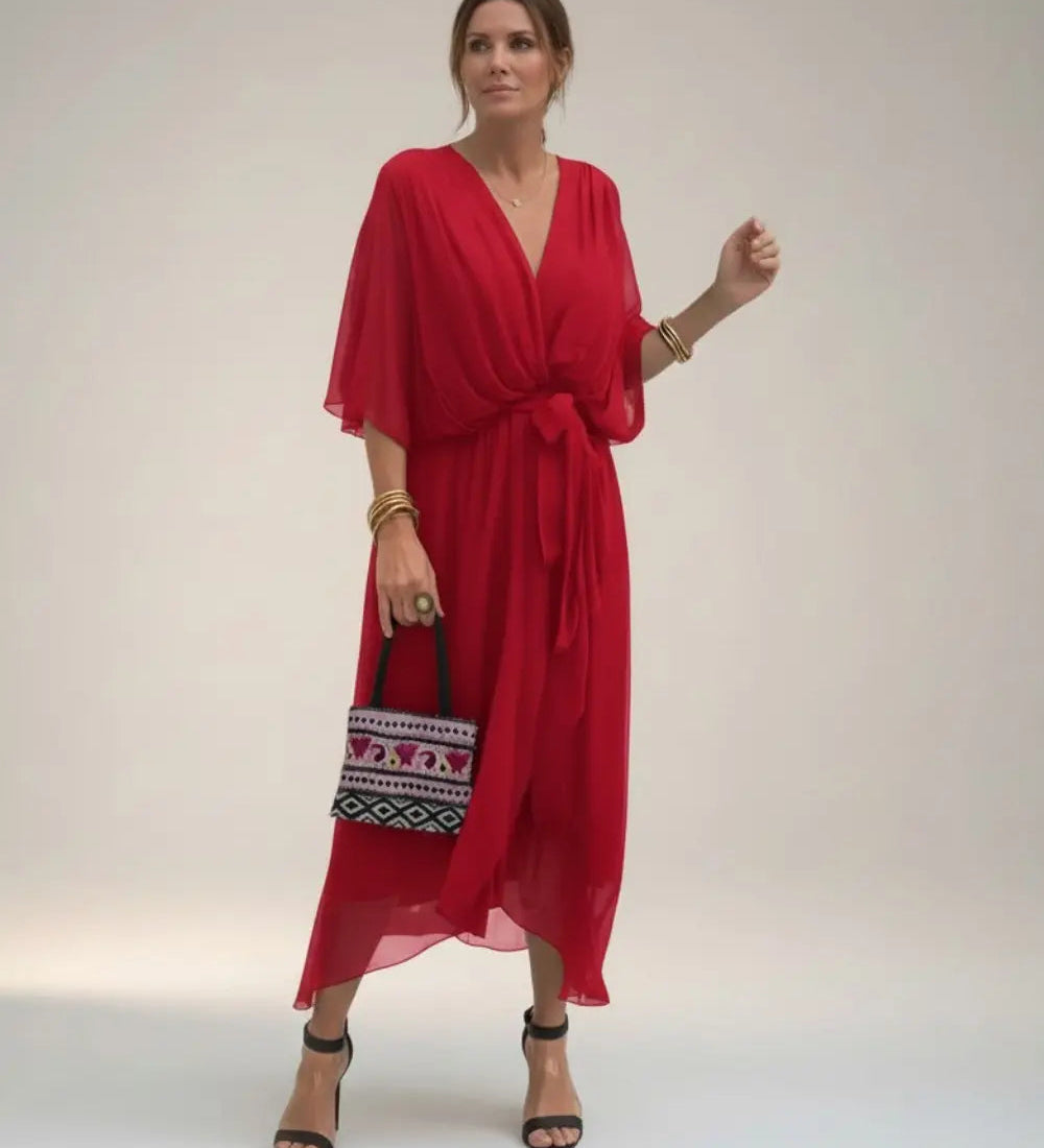 Leticia - Midi dress with tie waist