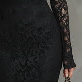 Veronika™ | Maxi Black Lace Dress