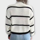 Chavala - High Neck Striped Sweater