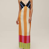 Paloma | Maxi Dress in Colourful Stripes
