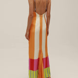 Paloma | Maxi Dress in Colourful Stripes