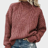 Elene | Chunky Knit High Neck Sweater