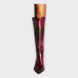 Crocodile Print Boots with Elegant Heel