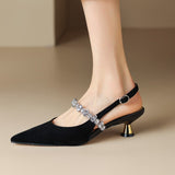Elegant Low Heeled Shoes Crysel