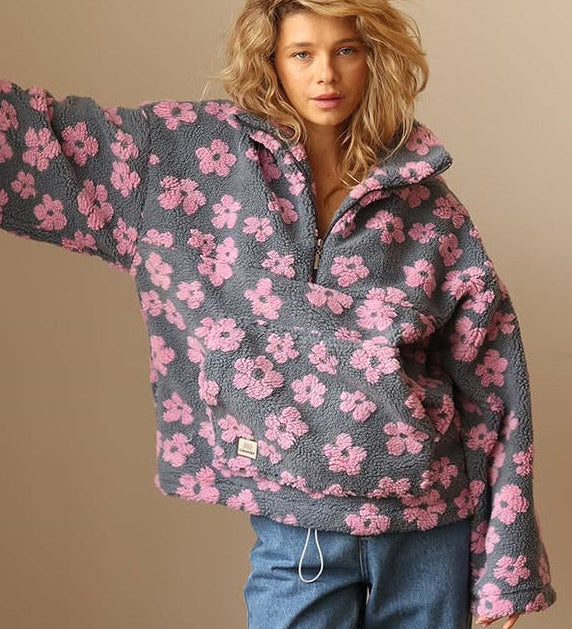 Lucia - Warm Jersey with Flowers