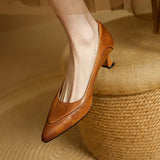 Belle Genuine Leather High Heels