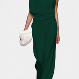 Etta Asymmetrical Fluid Leg Jumpsuit