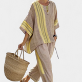 Lorena - Boho Linen and Bamboo Set